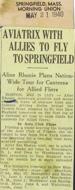 Springfield, MA Morning Union, May 21, 1940 (Source: Roberts)